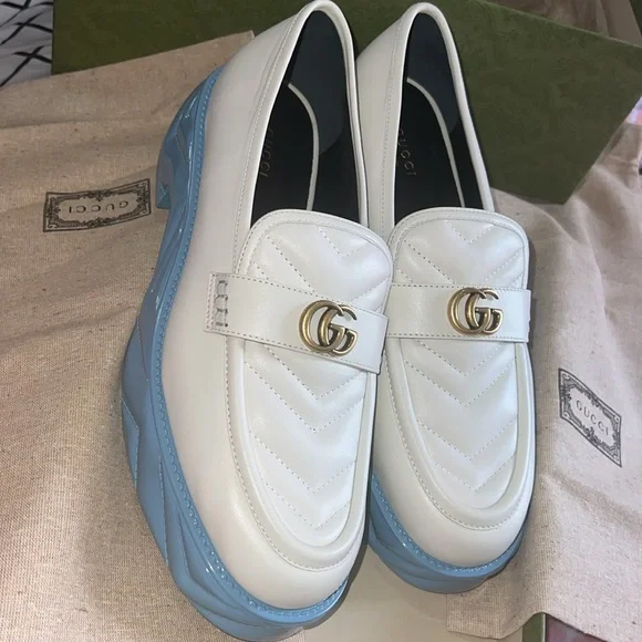 Authentic Gucci Marmont Platform Loafers. - Picture 5 of 6